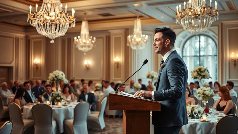 Brother-in-Law of the Bride giving a wedding speech