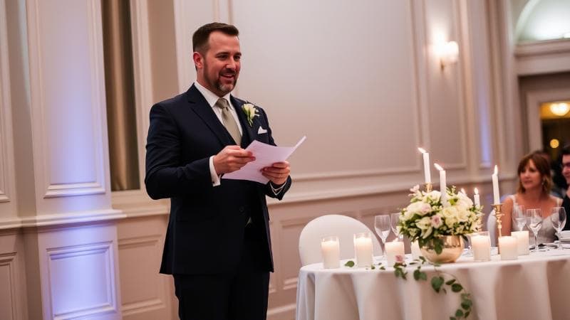 Brother of the Bride giving a wedding speech