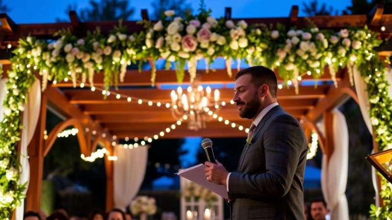 Brother of the Groom giving a wedding speech