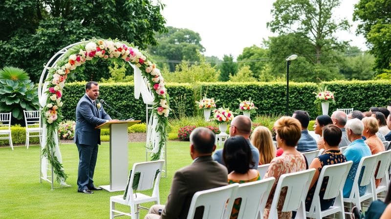 Cousin of the Groom giving a wedding speech