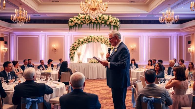 Father of the Bride giving a wedding speech
