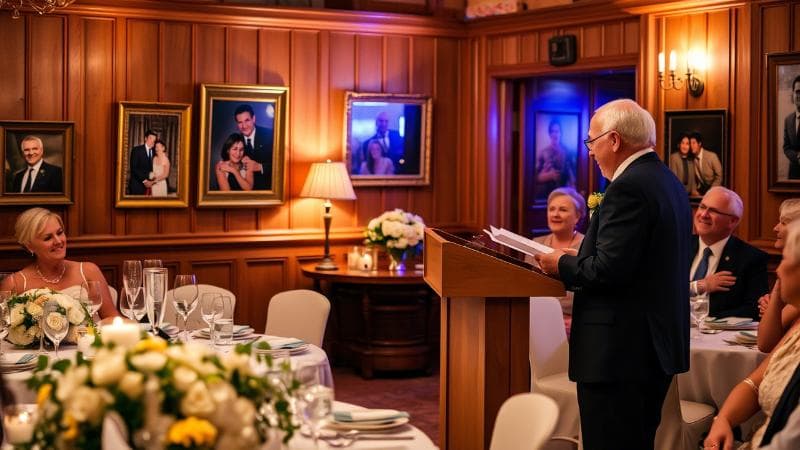 Grandfather of the Bride giving a wedding speech