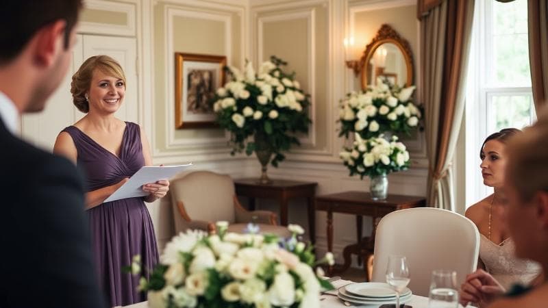 Maid of Honor giving a wedding speech