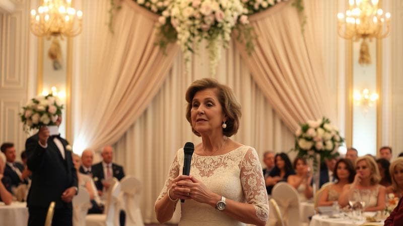 Mother of the Bride giving a wedding speech