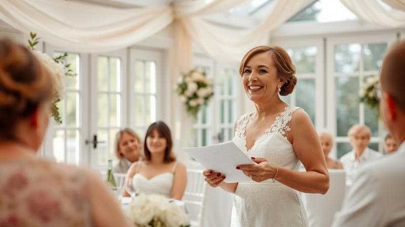 Sister-in-Law of the Groom giving a wedding speech