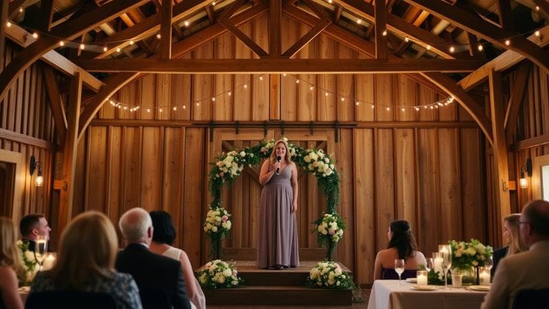 Sister of the Bride giving a wedding speech