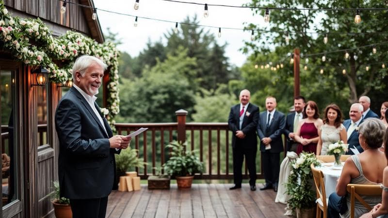 Step-Father of the Groom giving a wedding speech