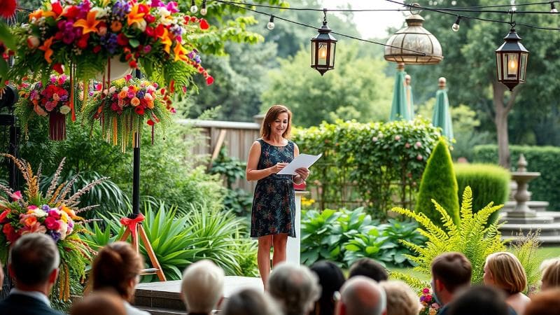 Step-Mother of the Groom giving a wedding speech