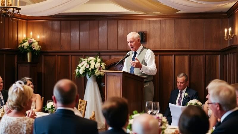Uncle of the Bride giving a wedding speech