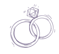 Decorative wedding rings